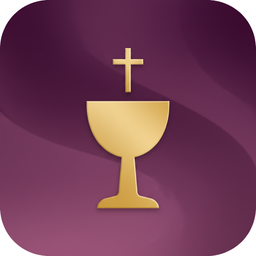 Fast Days app icon: a golden chalice on plum purple